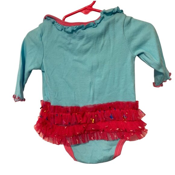 Small Wonders Girls Infant baby Size 3 6 Months Long Sleeve tutu Bodysuit 1 piec - Picture 2 of 3